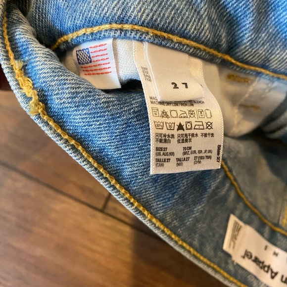 American Apparel High Rise Cuffed Denim Shorts - Picture 6 of 12